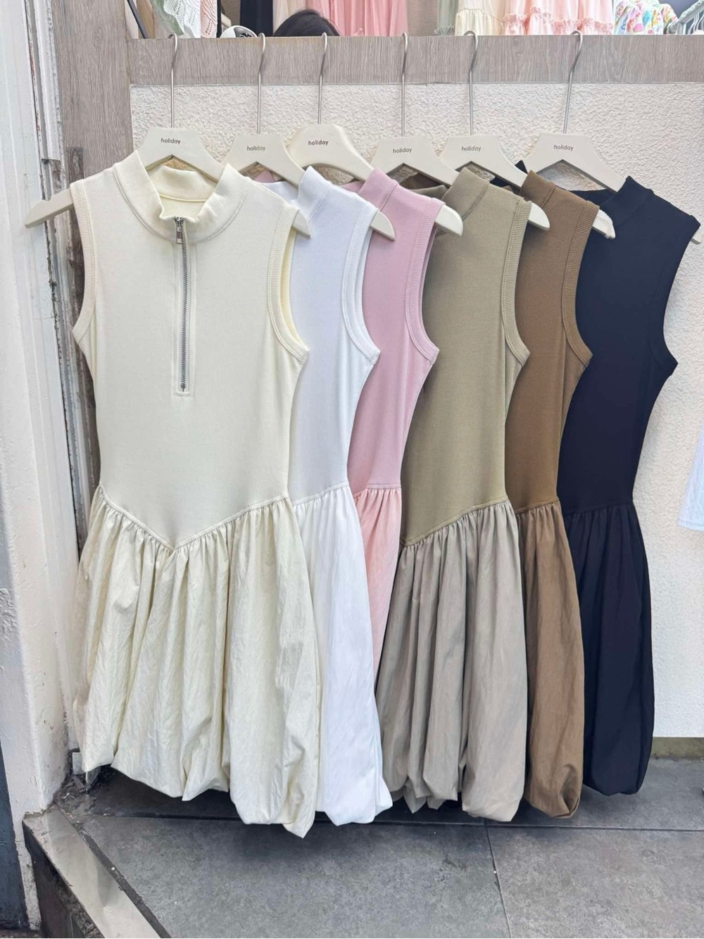 Sleeveless Zip-Front Midi Dress in Multiple Colors - Picture 3 of 8